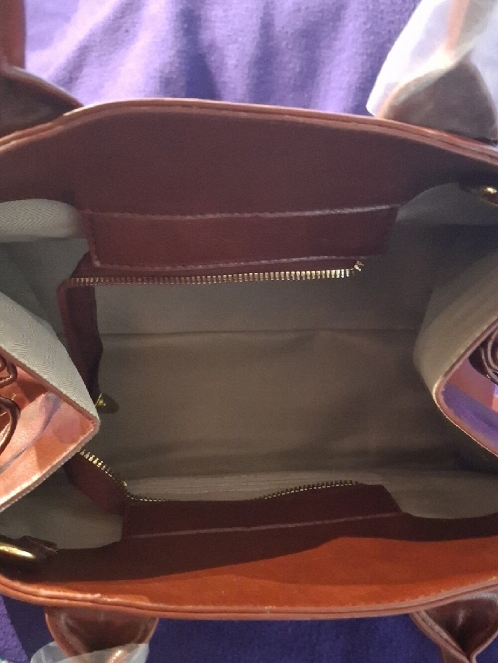Classic Burgundy Satchel with Matching Pouch and Wallet - Picture 6 of 8